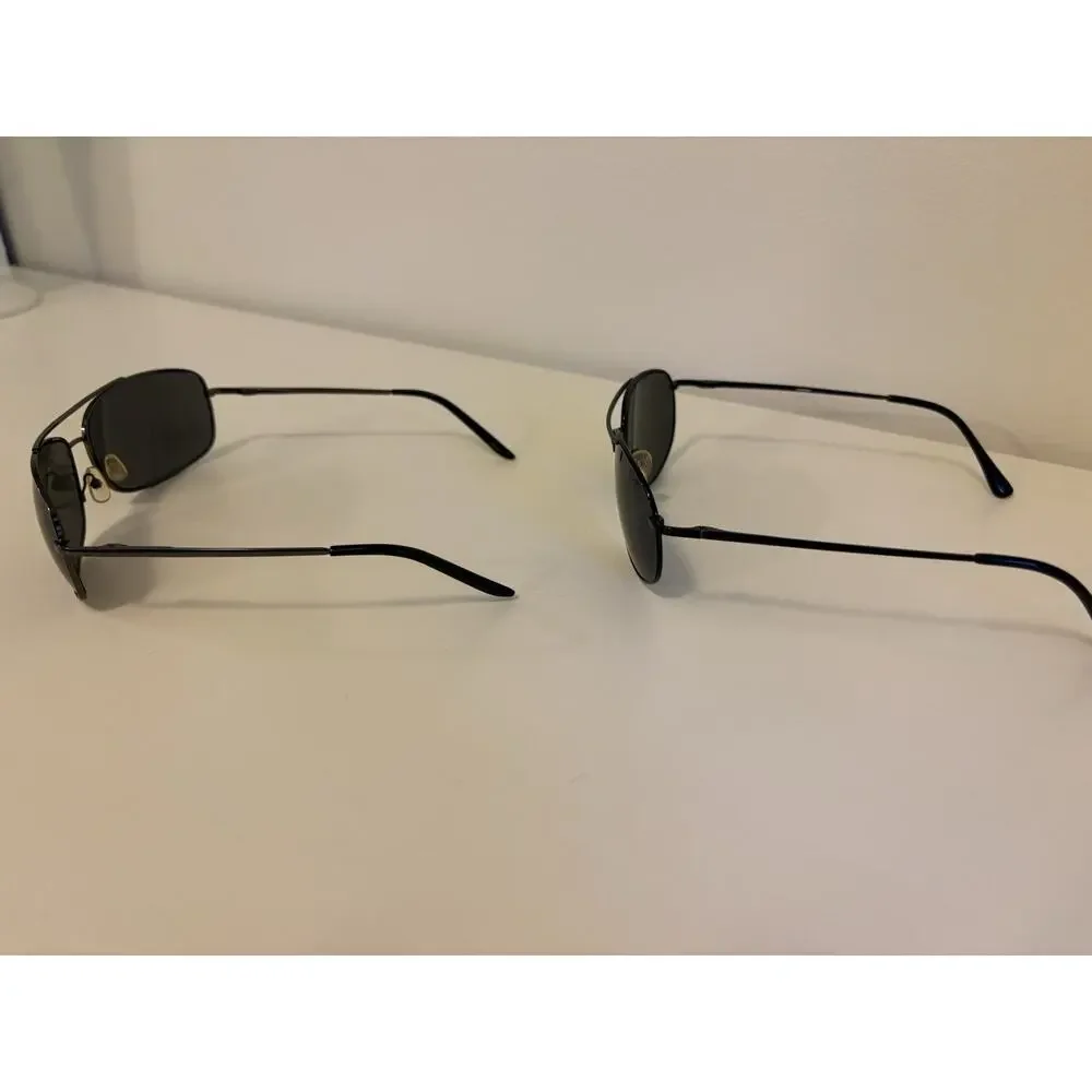 Mossimo PA1030 Y2K Aviator Sunglasses 2 Pair Black Metal Frames
